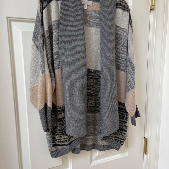 Nordstrom Collection 100% Cashmere Open Cardigan Sweater Grey Size S/M - Picture 3 of 14